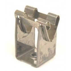 Stainless steel clip for round lightning down conductors.