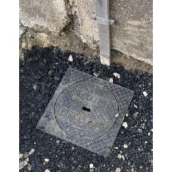 Cast iron inspection pit. Connection of earth conductors. 2