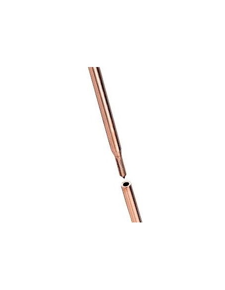 Self-extending copper earth stake. Diameter 19mm.
