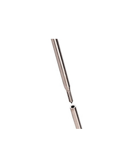 Self-extending stainless steel earth stake. Diameter 16mm.