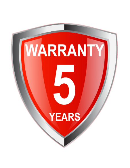 5 year manufacturer warranty.